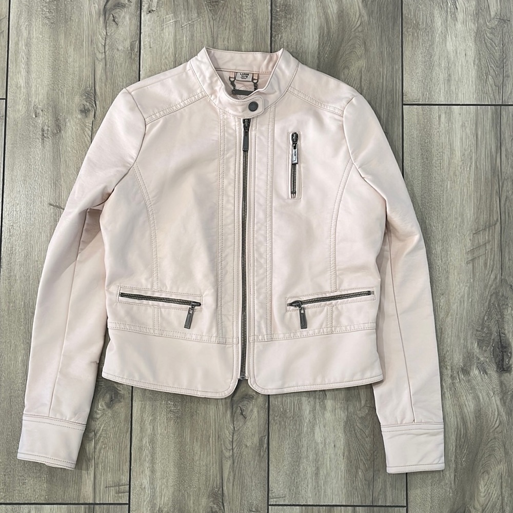 JOU JOU Girl Faux Leather Jacket Size L (14/16)